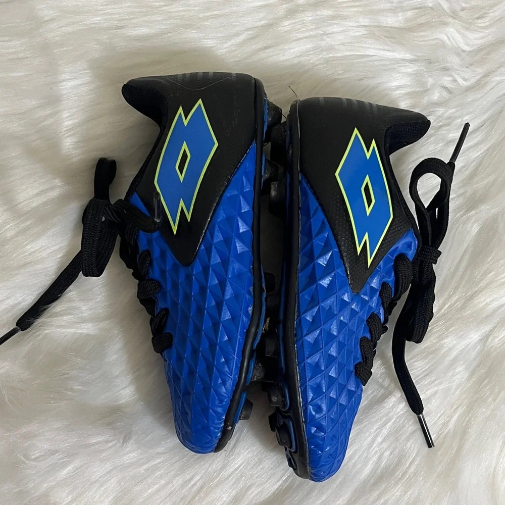 Blue Black Athletic Outdoor Sporty Soccer Cleats